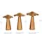 Bronze Metal Textured Mushroom Sculpture Set